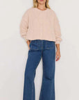 MINK PINK MARLO CHUNKY CARDIGAN - BLUSH PINK