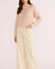 MINK PINK MYLES KNIT JUMPER - BLUSH PINK