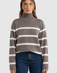 ORTC - Astrid Knit Turtle Neck - Espresso Stripe
