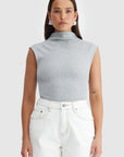 ORTC - Liv High Neck Rib Top - Grey Male