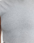 ORTC - Liv High Neck Rib Top - Grey Male