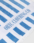 ORTC - Beach Towel Ocean Blue and White Stripes
