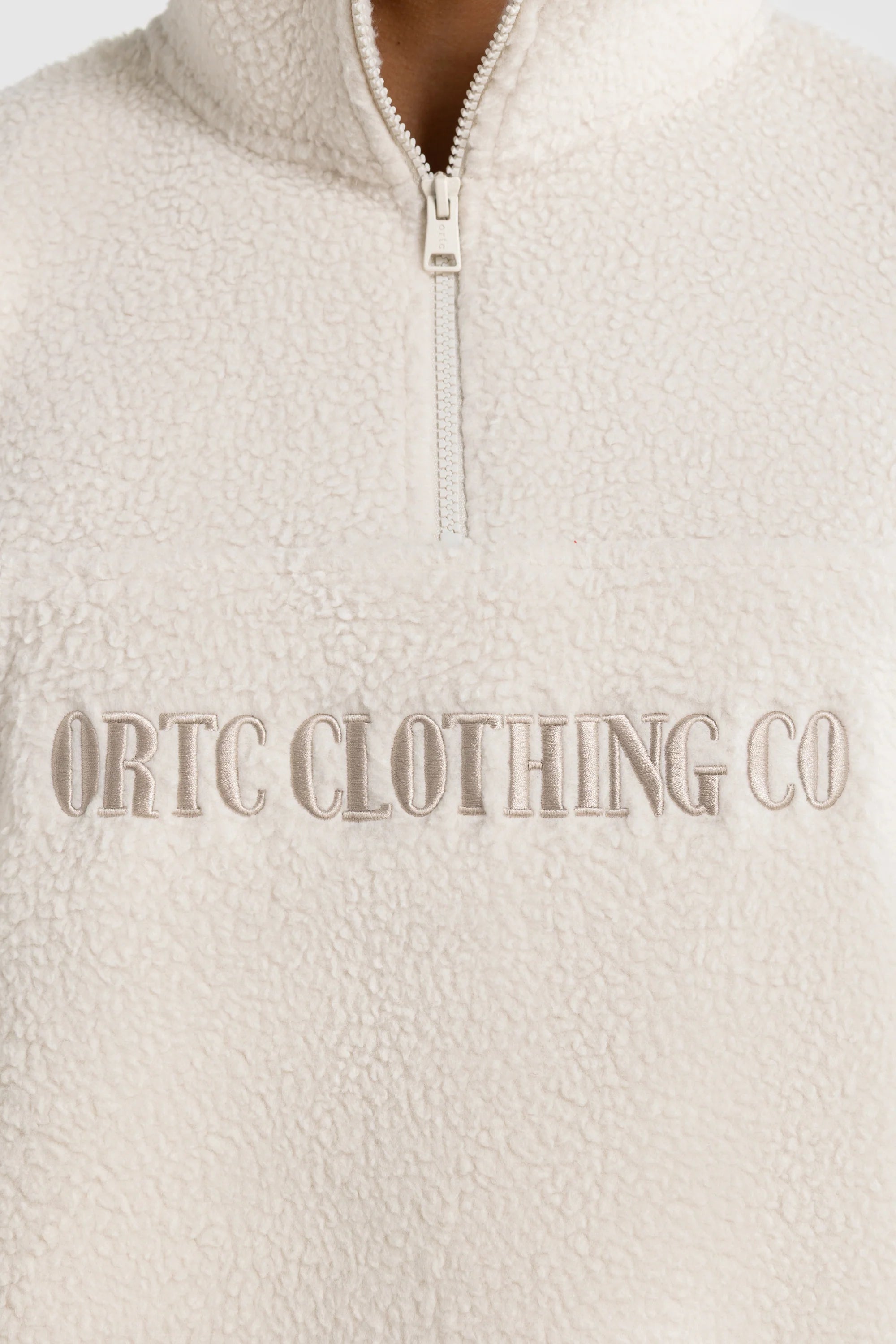 ORTC - Unisex Sherpa Fleece Quarter Zip Natural