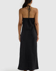 ORTC - Zia Linen Bias Cut Dress. Black