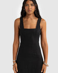 ORTC - Zoey Linen Full Length Dress. Black