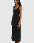 ORTC - Zoey Linen Full Length Dress. Black