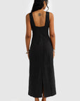 ORTC - Zoey Linen Full Length Dress. Black