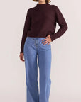 STAPLE THE LABEL-   PEYTON JUMPER.  Mahogany