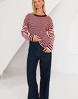 Ebby And I - Rebecca Stripe Knit Top