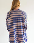 ALL ABOUT EVE - Paloma LS Stripe Tee - Blue