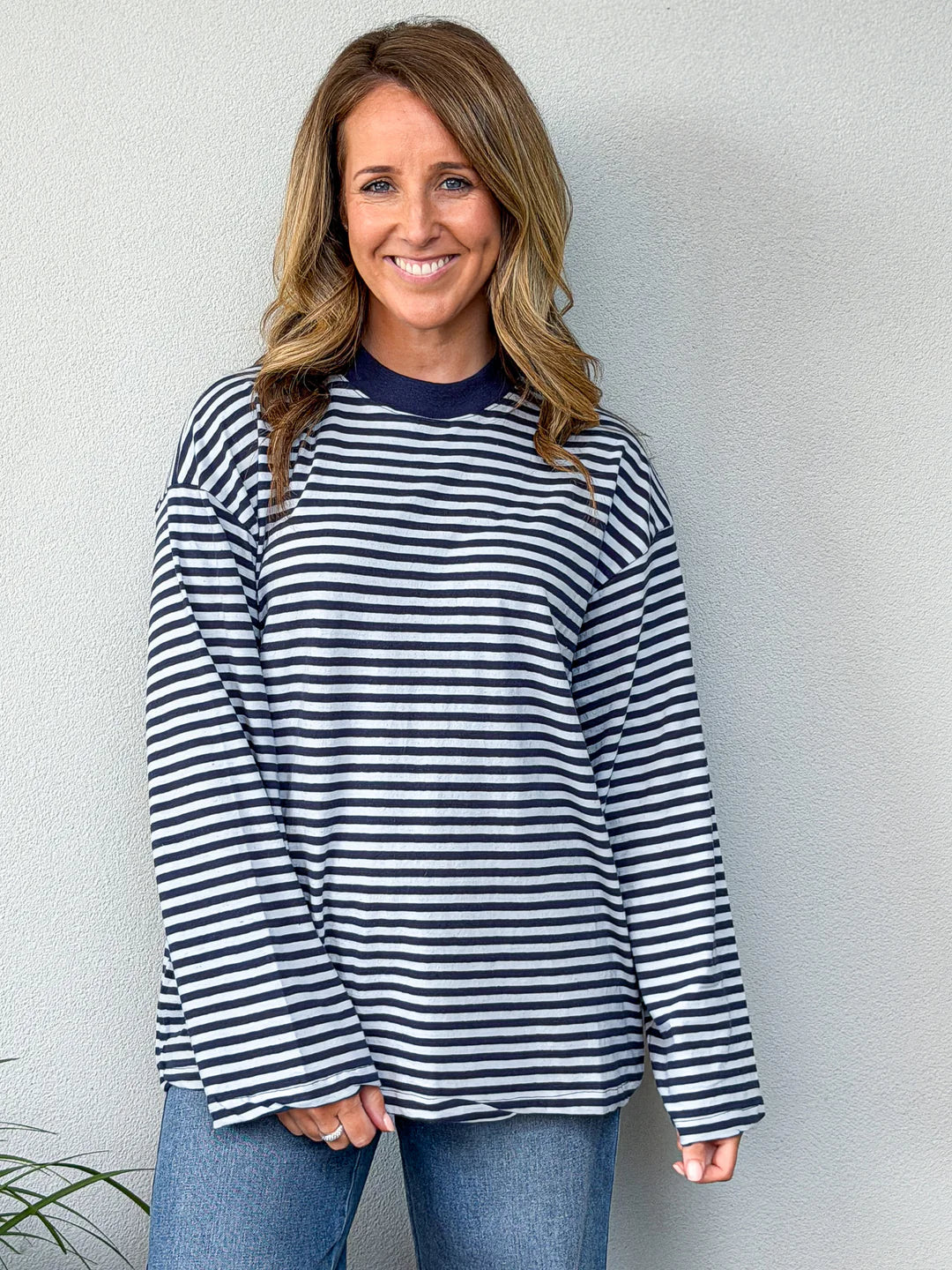 ALL ABOUT EVE - Paloma LS Stripe Tee - Nautical
