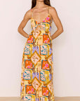 MINK PINK - Bold Scarf Print Rosin Midi Dress With Cut Out