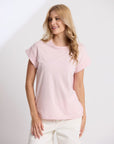 STELLA AND GEMMA -  Cuff Tee. Pink Tulle