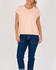 ONE TEN WILLOW - Shell Tee Round Neck - Melon