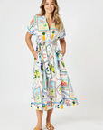 THREADZ - Amalfi Dress - Blue/Multi