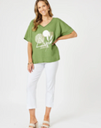 THREADZ - Amazon Forest Print Top - Green