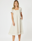 GORDON SMITH - Lino Le Marais Dress - Natural