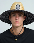 MAD HUEYS - Triple Anchor Straw Hat - Black