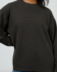 ALL ABOUT EVE - AAE Washed Box Crew - Washed Black