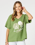 THREADZ - Amazon Forest Print Top - Green