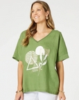 THREADZ - Amazon Forest Print Top - Green
