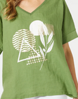 THREADZ - Amazon Forest Print Top - Green