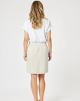 GORDON SMITH - Stitch Hem Skirt - Natural