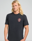 THE MAD HUEYS - Shark Tins SS Tee - Washed Black