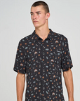 MAD HUEYS - Triple Anchor SS Woven Shirt - Black
