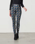 CAJU-  Nature Print and Elastic Waist Legging