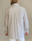 Threadz- French Stripe Shirt - Chocolate/White