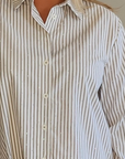 Threadz- French Stripe Shirt - Chocolate/White