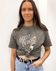 SILENT THEORY-  Toretto Tie Tee.  Coal