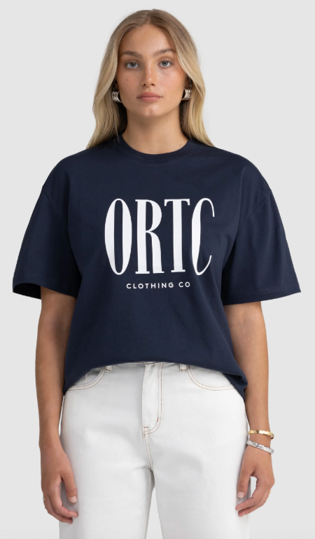 ORTC Spencer Logo Oversized T Shirt Navy