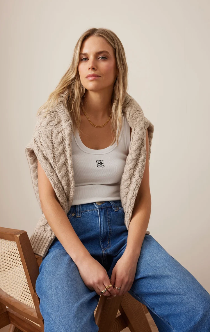 CERES Zoe Contour Rib Scoop Tank