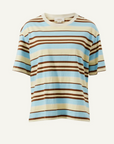 CERES Stevie Slouchy Tee - Toffee/Butter/Fresh Blue