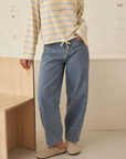 CERES Leah Tapered Barrel Jean - Vintage Blue