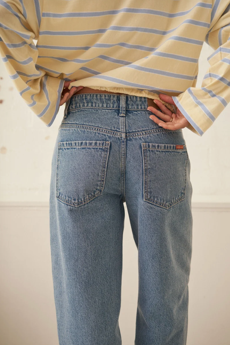 CERES Leah Tapered Barrel Jean - Vintage Blue