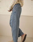 CERES Leah Tapered Barrel Jean - Vintage Blue