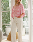 CERES Leah Tapered Barrel Jean - Fresh Ecru