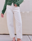 CERES Leah Tapered Barrel Jean - Fresh Ecru