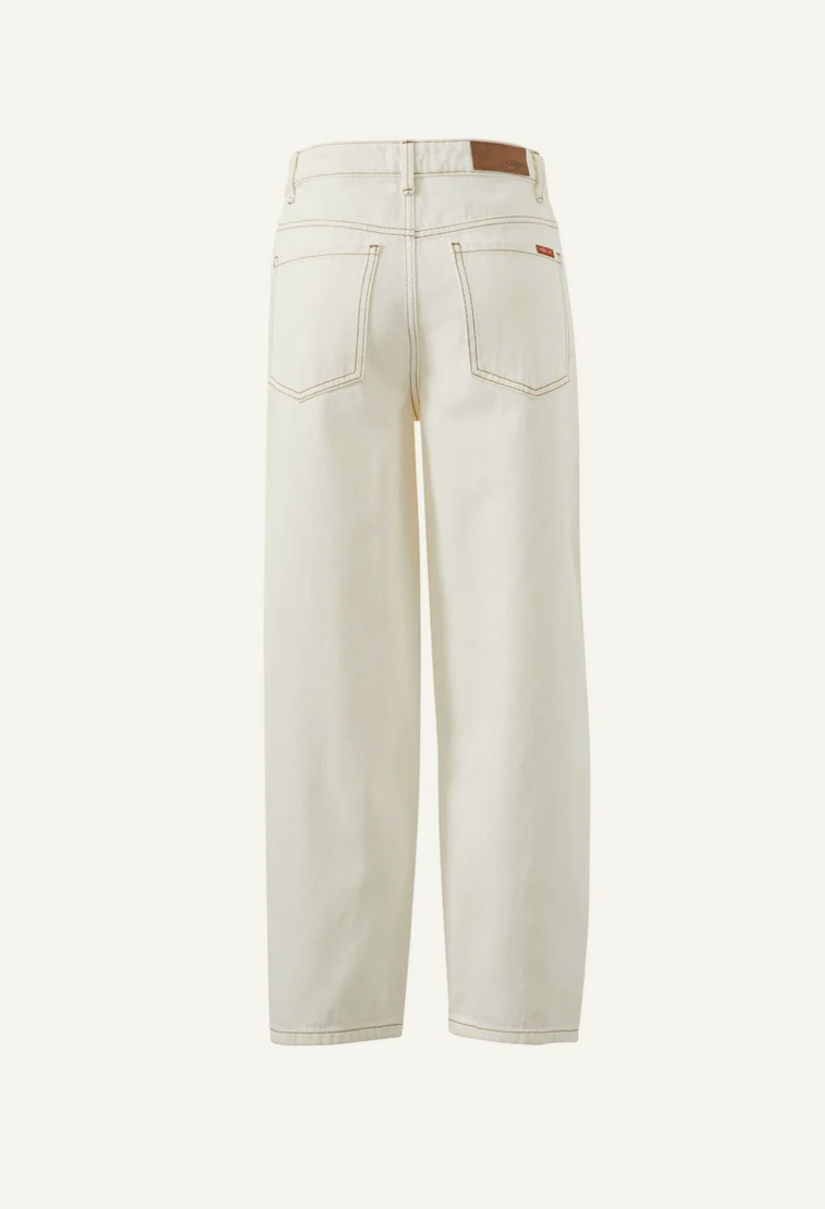 CERES Leah Tapered Barrel Jean - Fresh Ecru