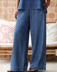 CERES Andie Wide Leg Drawstring - Fresh Indigo