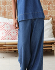 CERES Andie Wide Leg Drawstring - Fresh Indigo