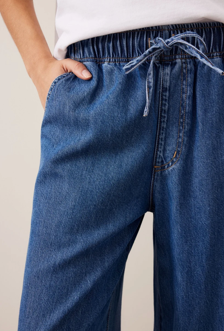 CERES Andie Wide Leg Drawstring - Fresh Indigo