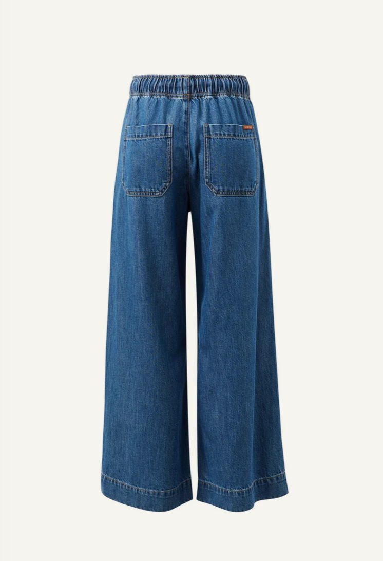 CERES Andie Wide Leg Drawstring - Fresh Indigo