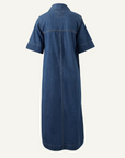 CERES Sloane Short Sleeve Midi Dress - True Indigo