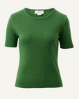 CERES Luella Rib Tee - Basil