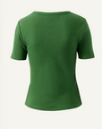 CERES Luella Rib Tee - Basil