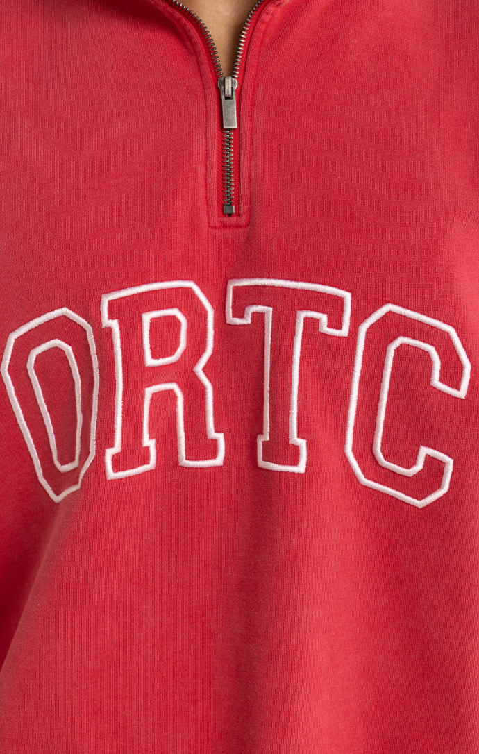 ORTC - Duke Logo Quater Zip Vintage - Red